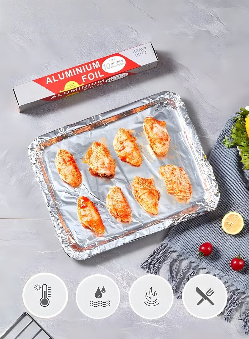 EETU Aluminum Foil,2 Rolls Heavy Duty Aluminium Foil Silver For Grilling,Roasting,Baking,And Food Storage,Preserve Freshness - Image 5