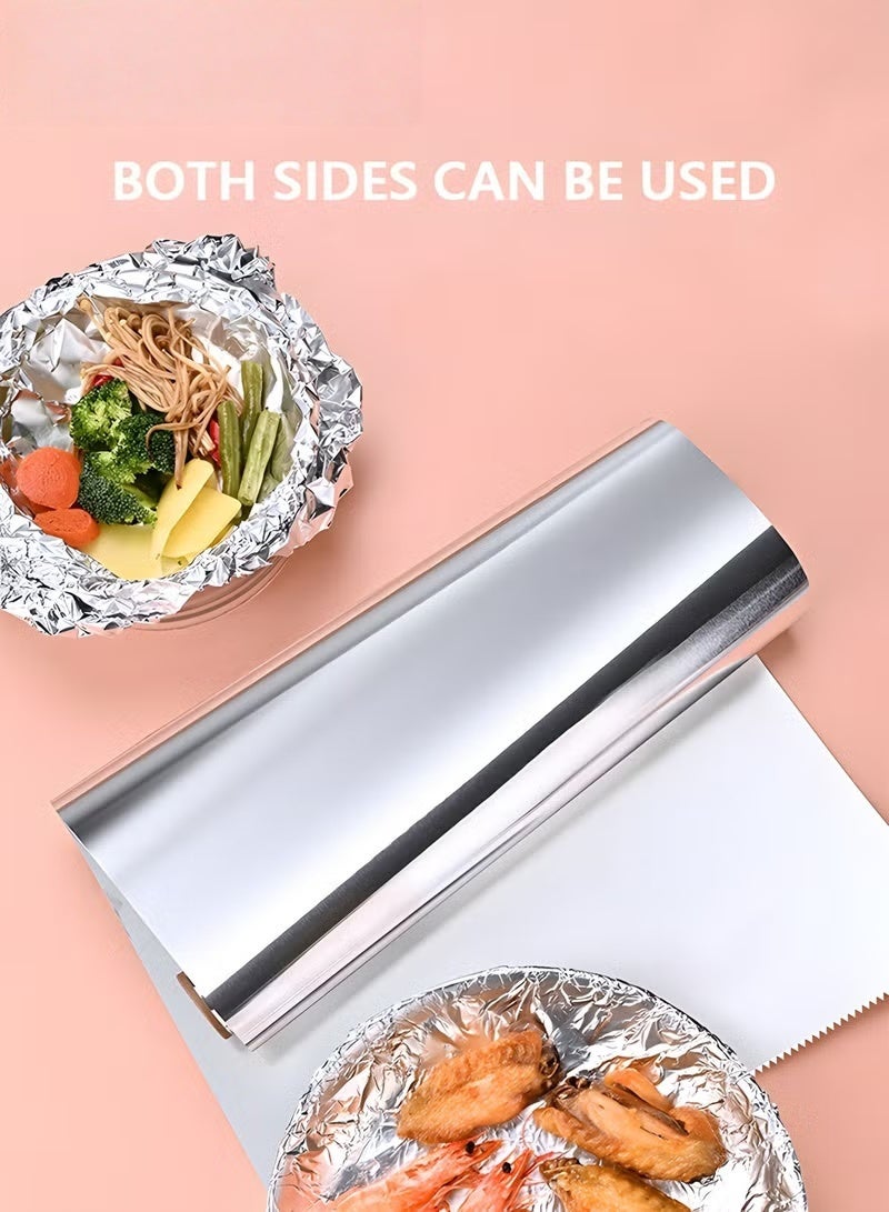 EETU Aluminum Foil,2 Rolls Heavy Duty Aluminium Foil Silver For Grilling,Roasting,Baking,And Food Storage,Preserve Freshness - Image 3