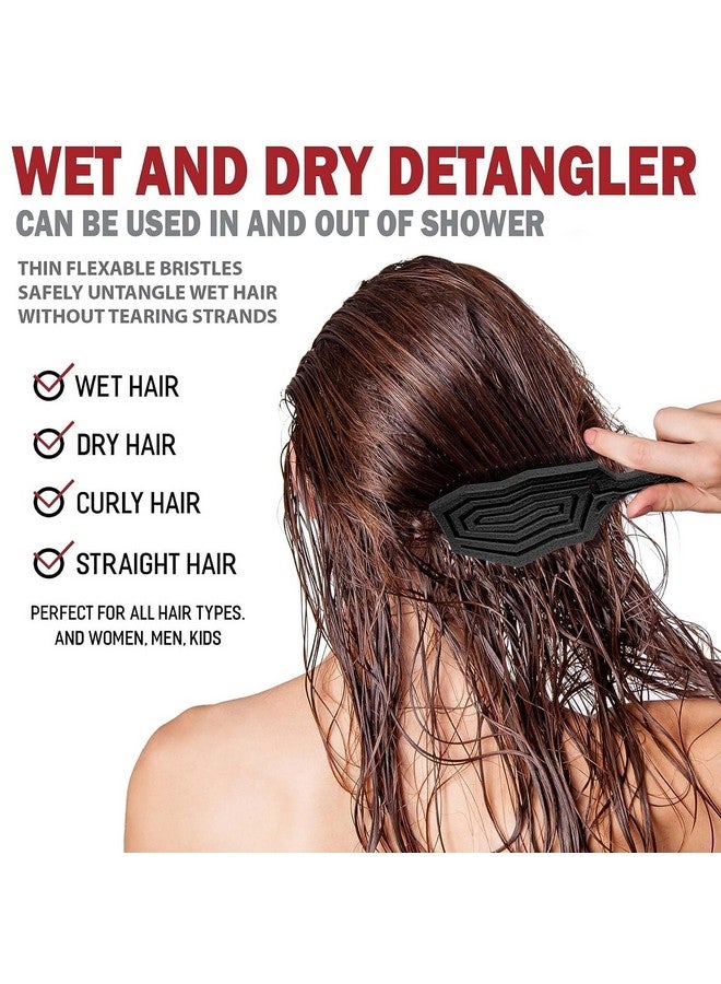 فيورا ناتشيورالز فرشاة فك تشابك الشعر، فرشاة فك تشابك الشعر صديقة للبيئة بنسبة 100% مع شعيرات فائقة النعومة تنزلق خلال التشابك بسهولة للشعر المجعد المستقيم للنساء والرجال والأطفال الصغار الرطب والجاف. - Image 2