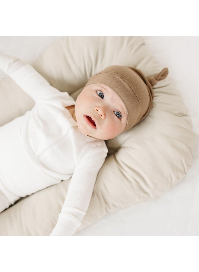 Konssy Konssy 6 Pack Baby Newborn Hats Set Knot Beanie Hats Soft for Infant Baby Girls Boys Caps 0-6 Months - Image 2