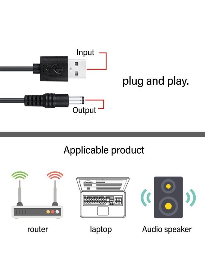 Chabeia 5V DC5521 Power Cable USB to DC5.5x2.1mm Charging Cord with 13 Interchangeable Connectors for Home Appliances Mother seat to Laptop - Image 3