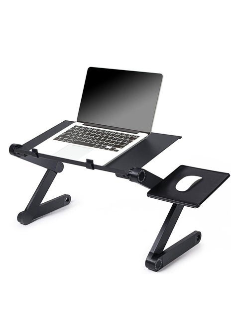 Laptop Desk, Laptop Stand for Bed and Sofa, Portable Adjustable Laptop Table Desk Stand with Mouse Pad, Ergonomic Design Lap TV Bed Tray Aluminum Cozy Desk Suitable for Reading Studying
