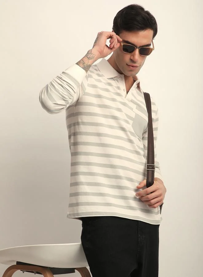 Dillinger Men Striped Regular Fit Polo