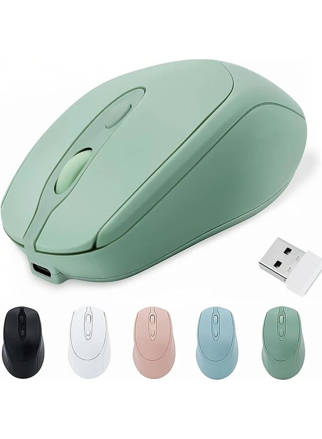 Rechargeable Wireless Mouse Dual Mode Ergonomic Portable For PC Notebook Windows Black - Image 1