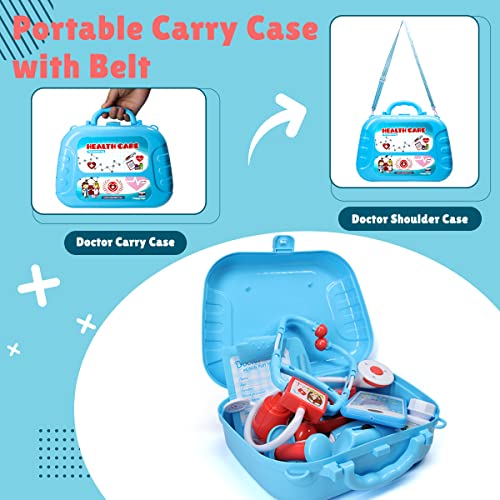 Meland Toy Doctor Kit for Kids - Pretend Play Doctor Set with Carrying Case, Stethoscope Toy & Dress Up Costume - Doctor Play Set for Kids Toddlers Ages 3 4 5 6 Year Old for Role Play Gift - Image 4