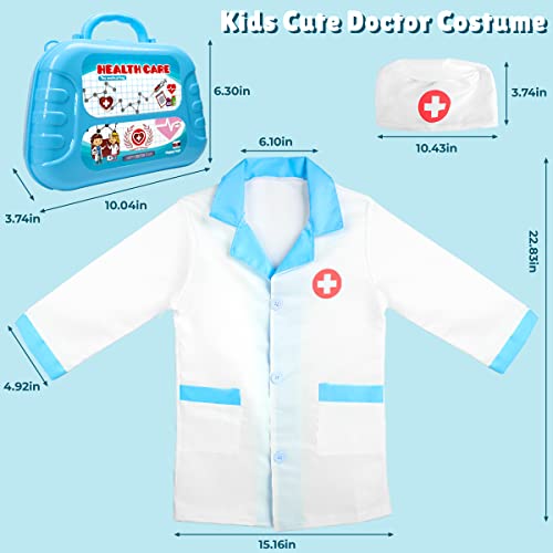 Meland Toy Doctor Kit for Kids - Pretend Play Doctor Set with Carrying Case, Stethoscope Toy & Dress Up Costume - Doctor Play Set for Kids Toddlers Ages 3 4 5 6 Year Old for Role Play Gift - Image 5