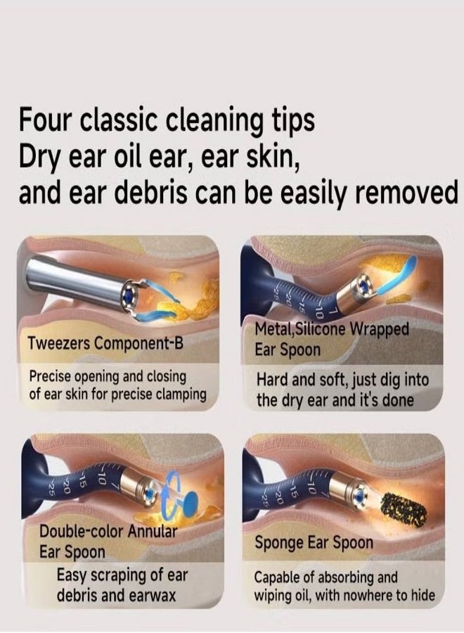 Bebird Earsight Plus Ear Wax Removal Tool Camera & Light, Visual Earwax Cleaner with Cleaning Kit As Spade/Spoon/Picker/Tweezers Clean Ears for Family, Ear-Scope Wireless WiFi Connect (Dark Blue) - Image 5