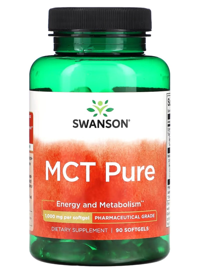 Swanson, Pure Medium Chain Triglycerides, 1,000 mg, 90 Softgels