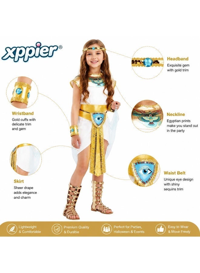 Kid's Egyptian Pharaoh Costume Egyptian Queen Costume Party - Image 5
