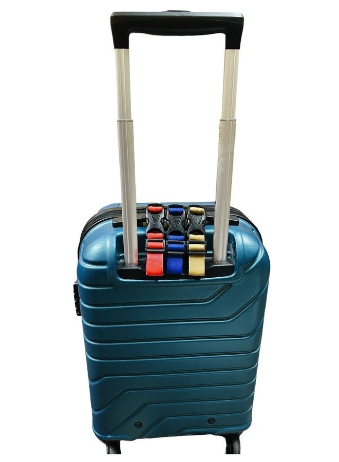 iCONY أضف حزامًا لتثبيت الأمتعة لحقائب السفر وحقائب اليد، حزام أمتعة محمول، حزام سفر قابل للتعديل مضاد للضياع، حزام سفر 1 بوصة × 22 بوصة، عبوة من قطعتين (لون عنابي) - Image 4