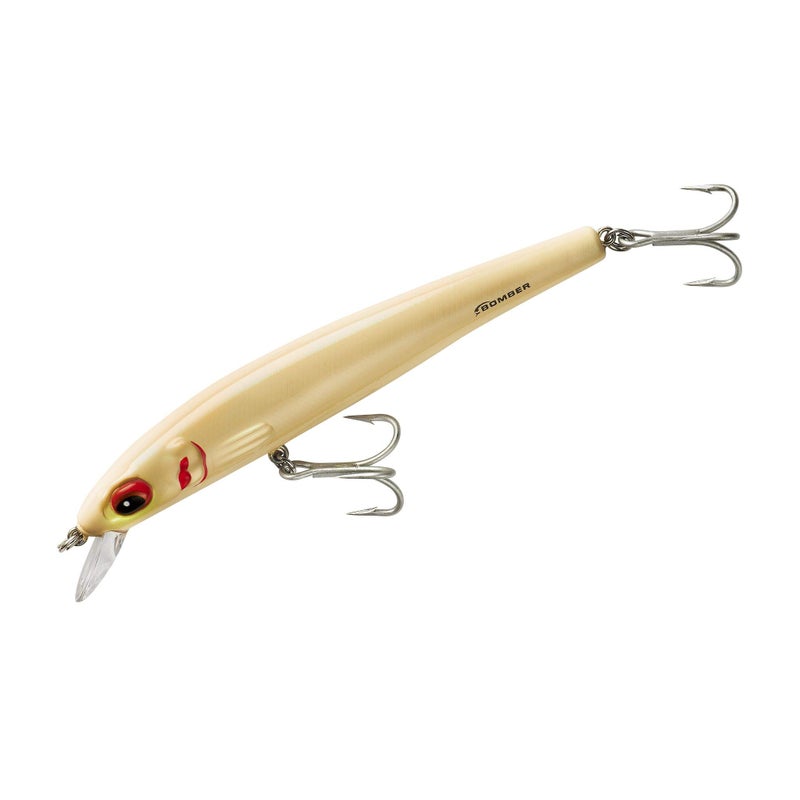 Bomber Lures Long Shot Slender Minnow Bait Saltwater Fishing Lure Fishing Gear and Accessories 6 1 316 oz Bone