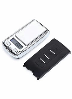 200 G / 0.01g Mini Digital Pocket Scale Precision Mini Portable Gram Scale With Ring Keychain Multi-function Car Key Shape Electronic Scale For Jewelry Food Silver