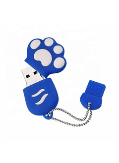 BURAQ 8GB Bear Paw Shaped Silicone USB 2.0 Flash Disk with Anti Dust Cup(Blue)  - Image 2
