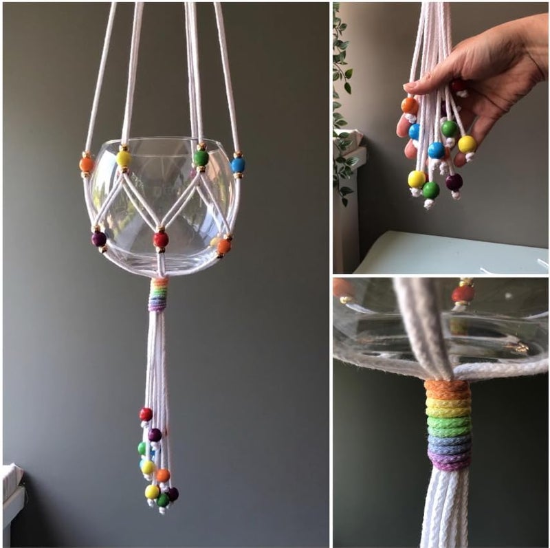 The brown box The brown boxMacrame Plant Hanger Making kitAdjustable Beaded Plant HangerDIY KitCraft kit for Adults and BeginnersBoho Macrame KitHobby kit - Image 2