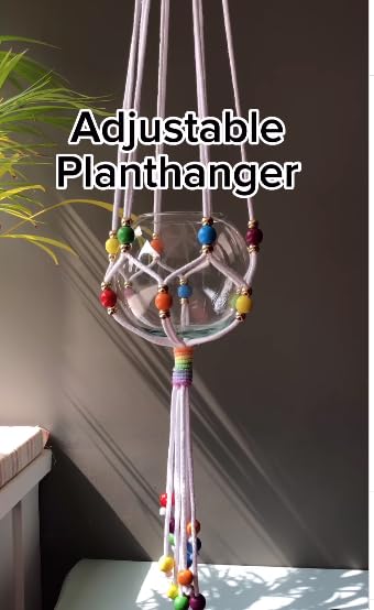 The brown box The brown boxMacrame Plant Hanger Making kitAdjustable Beaded Plant HangerDIY KitCraft kit for Adults and BeginnersBoho Macrame KitHobby kit - Image 4