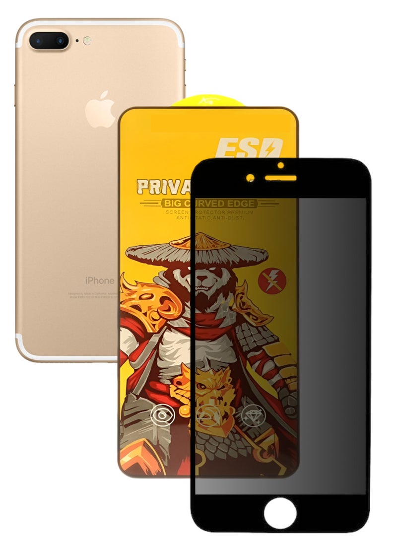 ESD Tempered Dustproof Privacy Glass Screen Protector Compatible For iPhone 7 Plus - Image 1