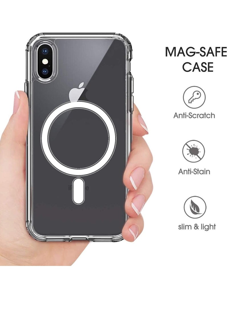 JOMILA Magnetic Case for iPhone Xs and iPhone X 5.8 Inch Compatible with MagSafe Wireless Charging Shockproof Phone Bumper Cover Anti Scratch Clear Back - Image 5