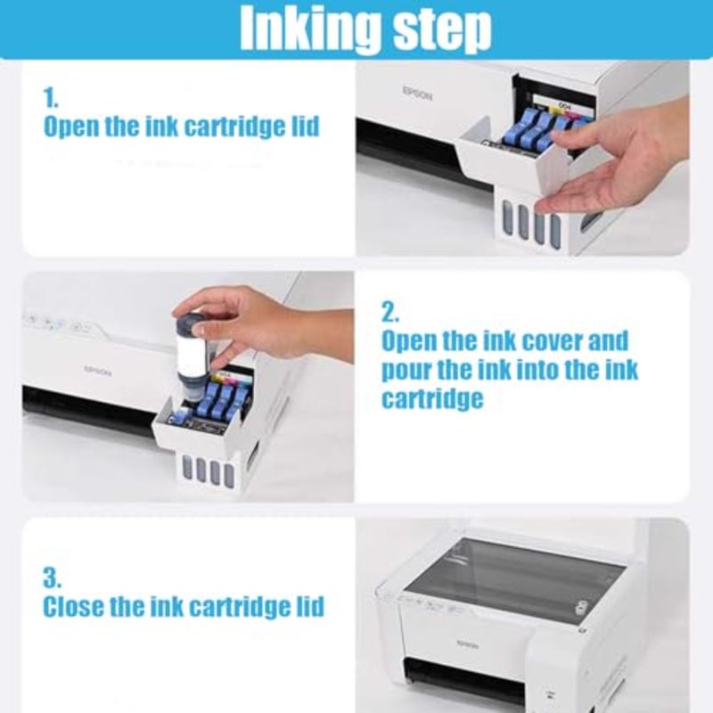 حبر 101 لـ EcoTank لطابعة EPSON Black Double 2-Pack لطابعة Epson L4150 L4160 L6160 L6170 L6176 L6190 L14150 ذات أساس مائي - Image 4
