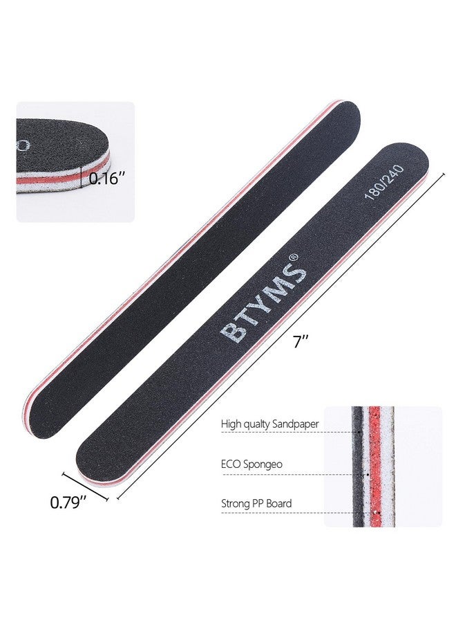 BTYMS 25 Count 180240 Grit Nail Files For Natural Nails Double Sided Emery Boards Fine Grit Nail Buffering Files - Image 3