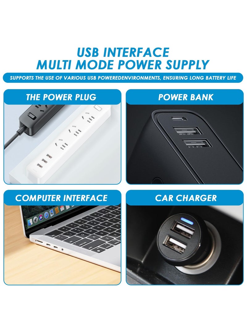 GNAFOTU مضخة هواء حوض السمك الصغيرة USB، مضخة هواء أكواريوم فائقة الصمت مع حجر الهواء، جهاز نفخ أكسجين محمول، موفر للطاقة، عالي الكفاءة، 1 واط - 2 واط، يشمل أنبوب سيليكون - Image 3