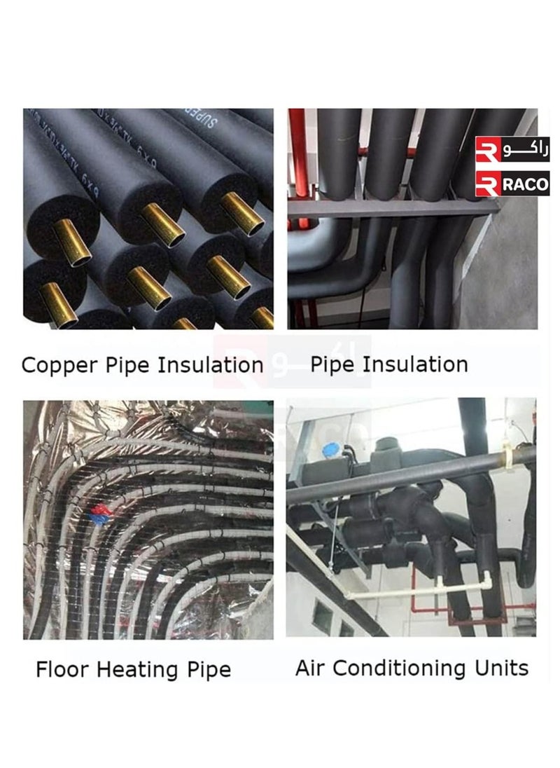 RACO RACO Pipe Insulation Foam Soft Rubber Sheet Roll to Protect Pipes and Heat Preservation Moisture-Proof Waterproof Thermal Insulation NON ADHESIVE  - Image 4