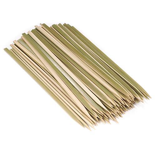 BambooMN Flat Sticks Bamboo Kebab Food Drink Skewers - 11.8" - 1,000pcs - Image 1