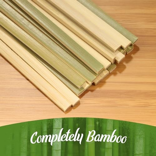 BambooMN Flat Sticks Bamboo Kebab Food Drink Skewers - 11.8" - 1,000pcs - Image 5