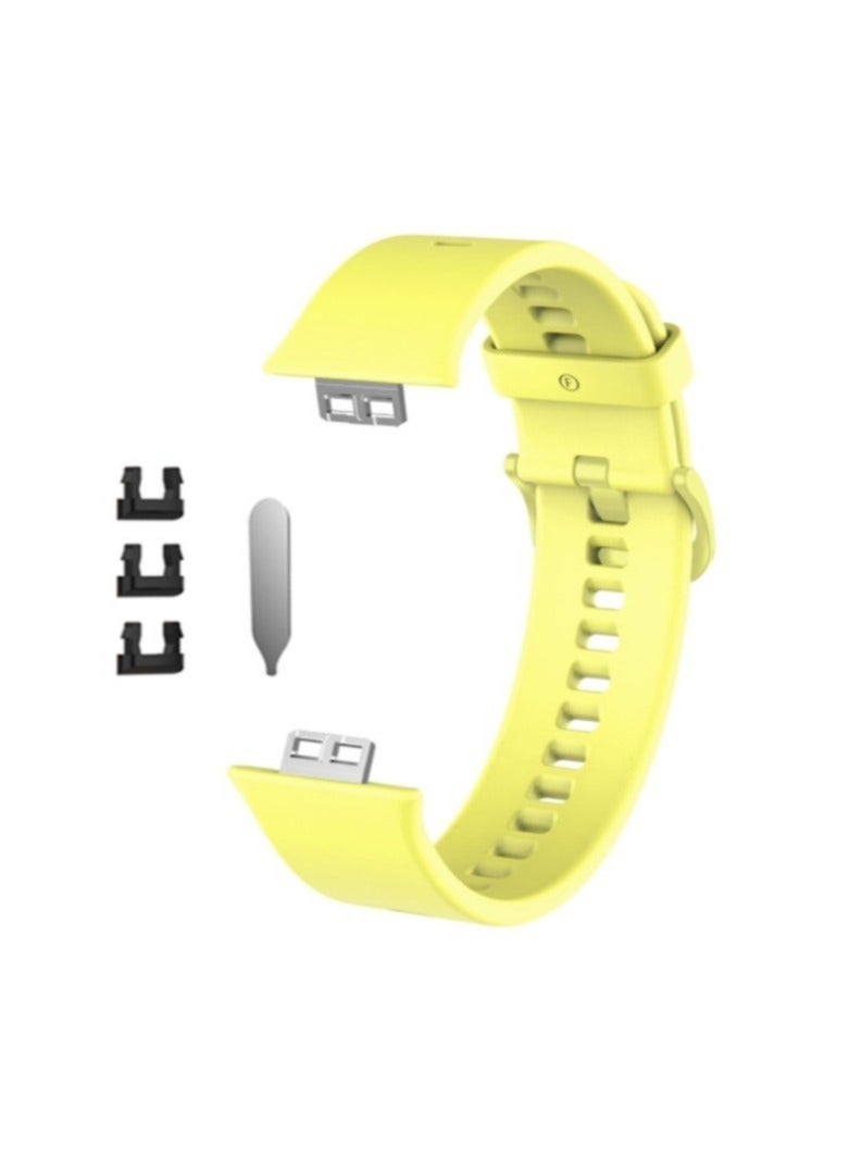 2-In-1 Silicone Watchband Strap With Glass For Huawei Watch Fit Band - Image 2