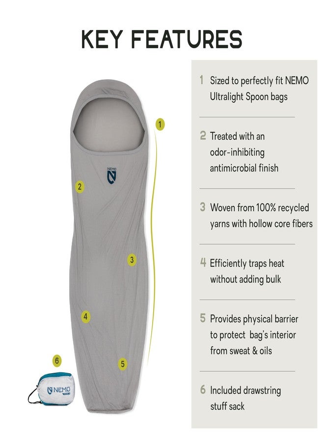 NEMO Tracer Sleeping Bag Liner - Long - Vapor - Image 2