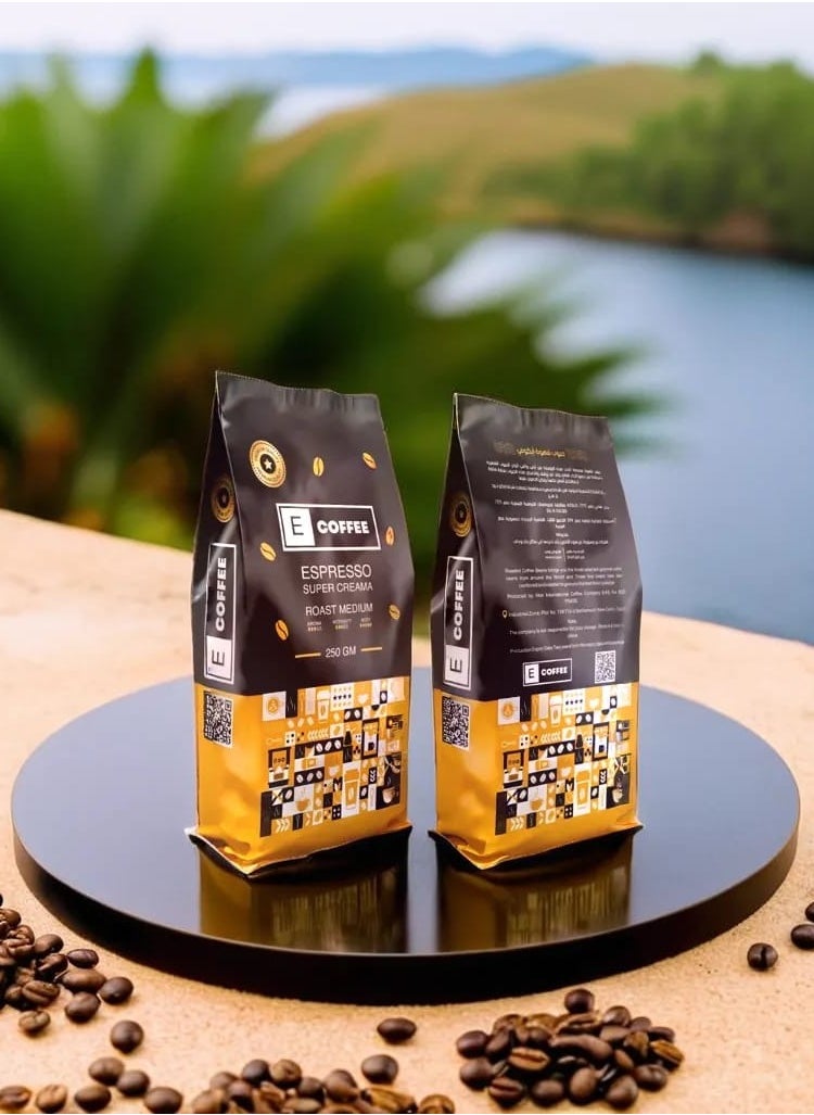 ecoffee Espresso super crema - Roast Medium- 250 Gm  - Image 3