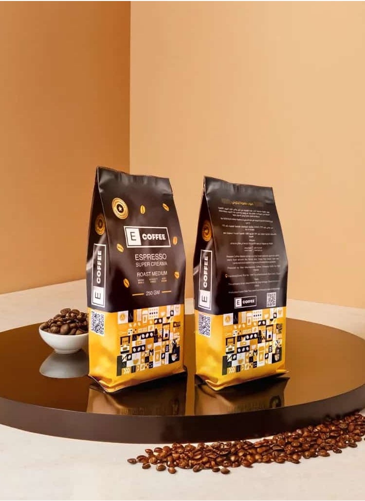 ecoffee Espresso super crema - Roast Medium- 250 Gm  - Image 5