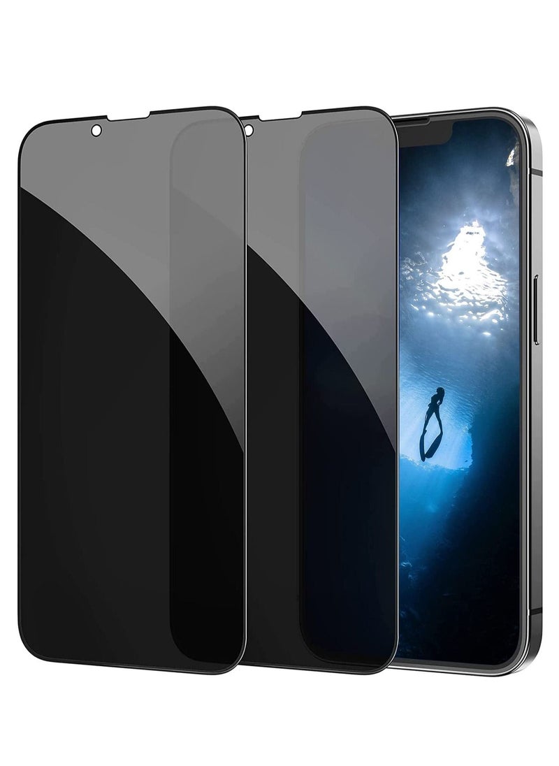 Generic - iPhone 14,Anti-Scratch,Case Friendly,2 Pack Anti-Spy Private Tempered Glass for iPhone 14 - Image 1