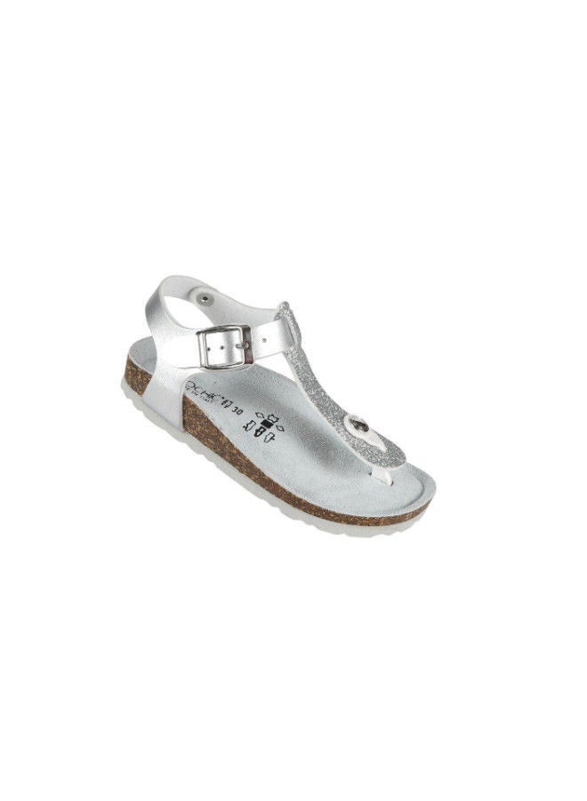BiOCHIC Biochic Girls Thong Sandals Backstrap 012-421 831M-Argento  - Image 1