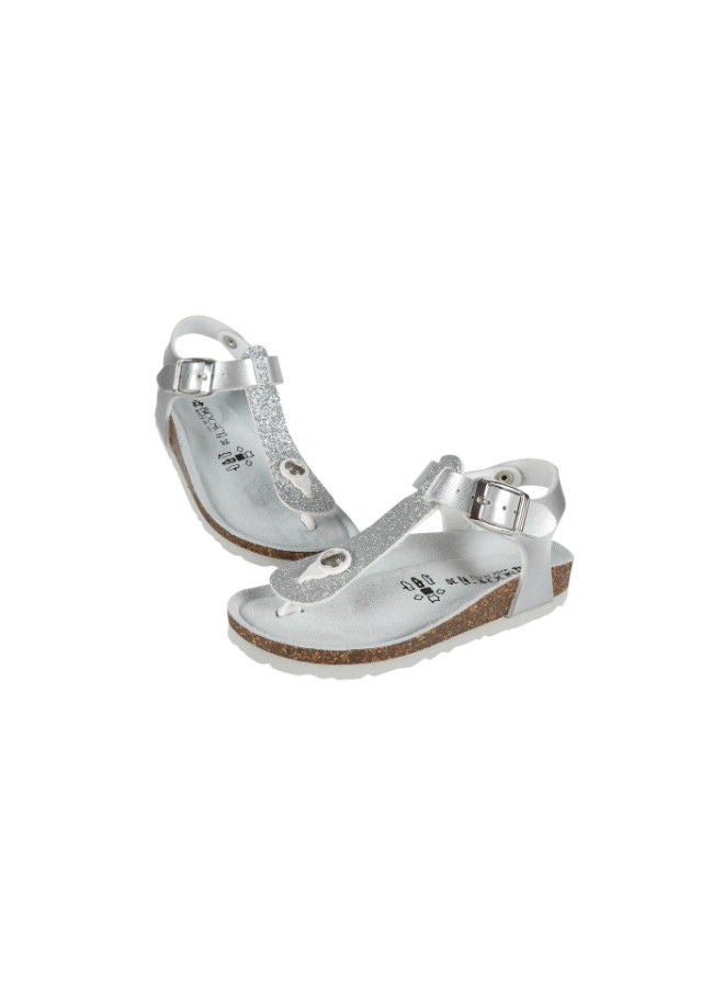 BiOCHIC Biochic Girls Thong Sandals Backstrap 012-421 831M-Argento  - Image 2