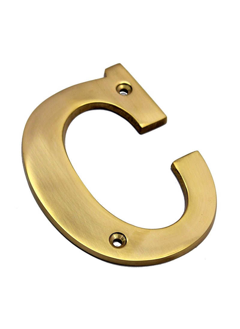 ESPLANADE eSplanade Brass House Hotel Door Name Alphabets Wall Door Plaque Alphabet Letter Golden 4 Inches C Alphabet 4  - Image 3