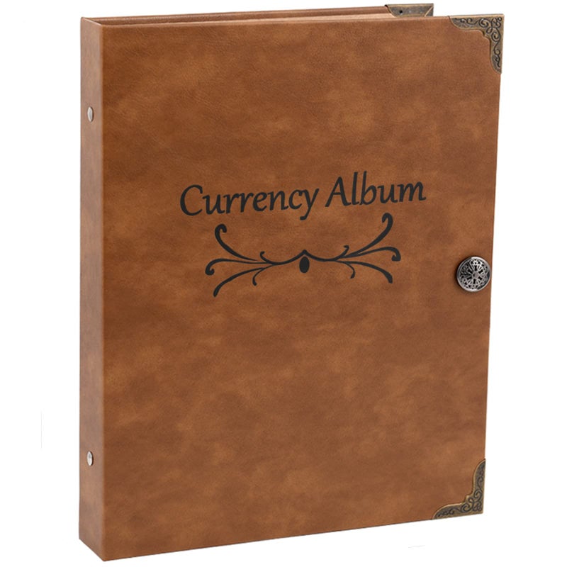 Jayen 120 Pockets Currency Album, Paper Money Banknote Collection Book Bills Holders Supplies for Collectors (40 Sheets) - Image 1