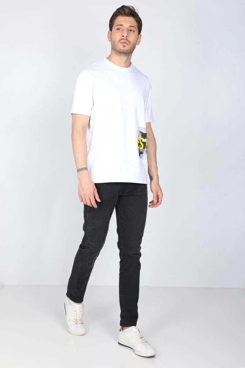 باني جينز Men Black Straight Fit Jeans