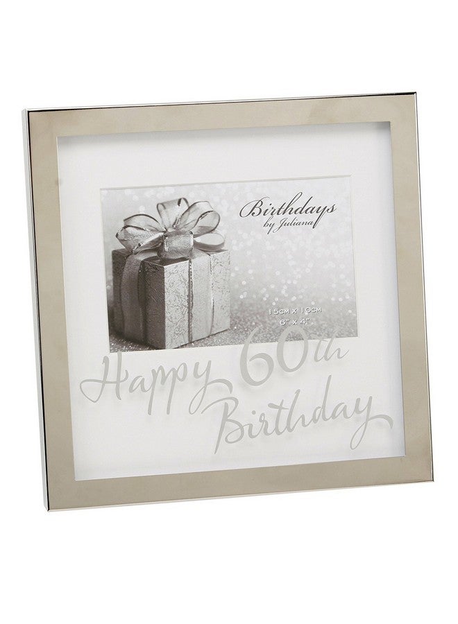 Oaktree Gifts 60th Silverplated Edge Box Frame 6 x 4