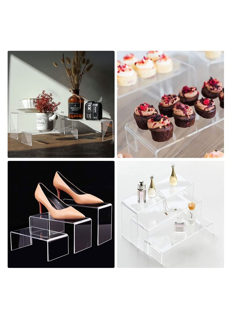 Eworld 6 Pack clear Acrylic Display Riser forjewelry and Decorative stuff - Image 4