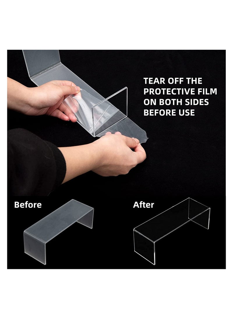 Eworld 6 Pack clear Acrylic Display Riser forjewelry and Decorative stuff - Image 5