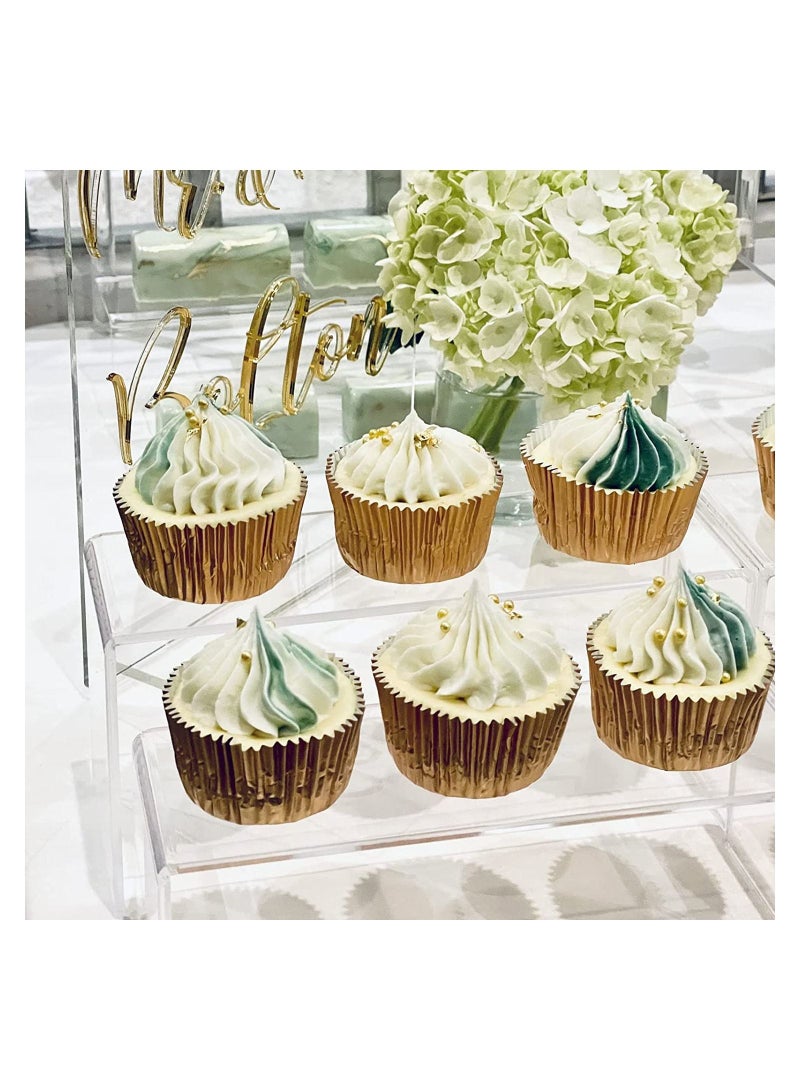 Eworld 6 Pack clear Acrylic Display Riser forjewelry and Decorative stuff - Image 2