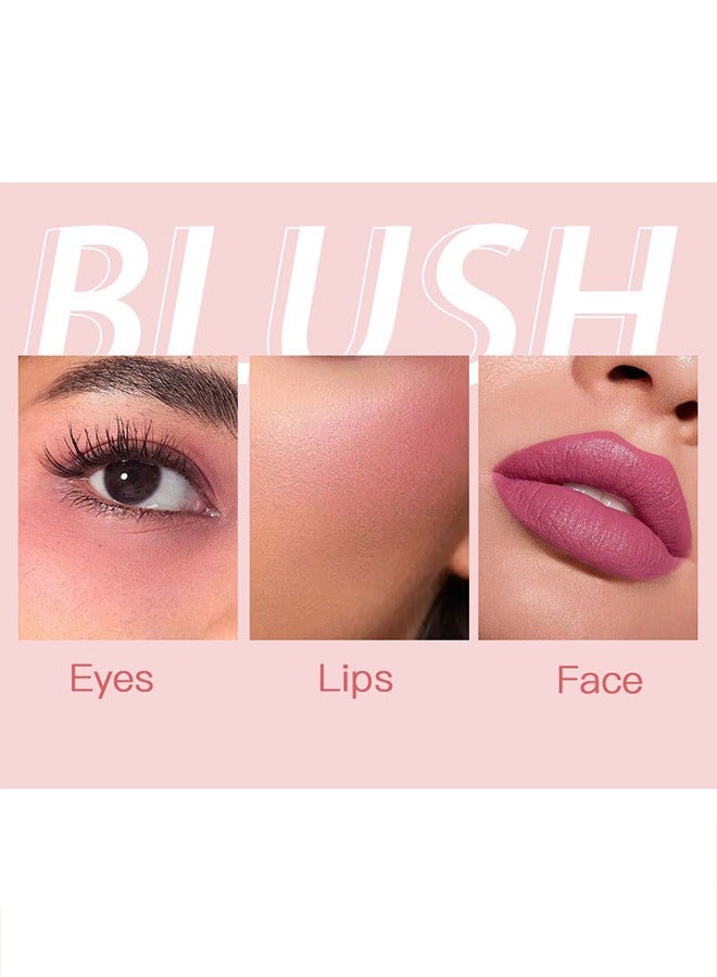 ماكس فاين مكياج الوجه الاحترافي الناعم ، الخدود والشفاه والعيون ، أحمر الخدود الكريمي 3 في 1 ، الترطيب والاحتفاظ بالمكياج طويل الأمد (# 02) - Image 4