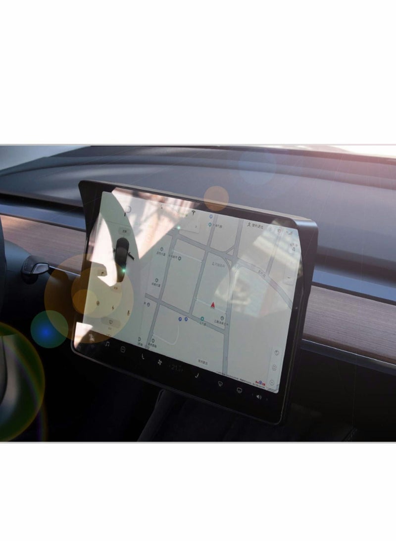Excefore Screen Sun Shade Visor for Tesla Model 3 Model Y, Car Navigation Sun Shade Visor - Image 4