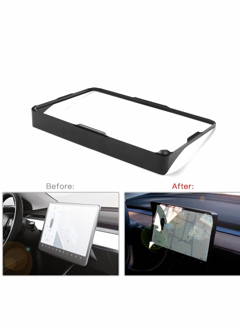 Excefore Screen Sun Shade Visor for Tesla Model 3 Model Y, Car Navigation Sun Shade Visor - Image 3