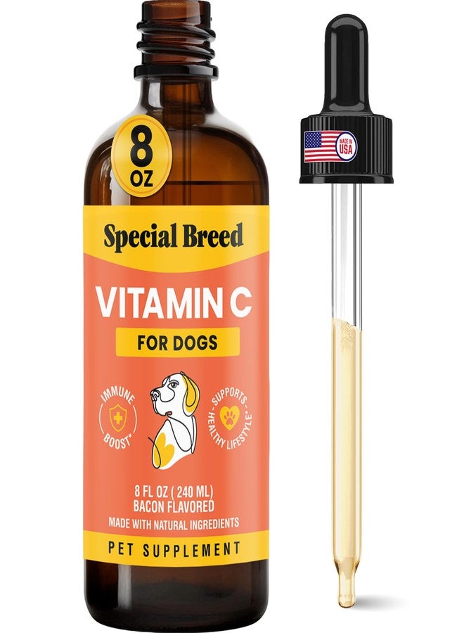Special Breed Vitamin C for Dogs, Helps Support Immune System, Vitamin C Liquid Supplement, Dog Immune Booster, Bacon Flavored, 8oz - Image 1