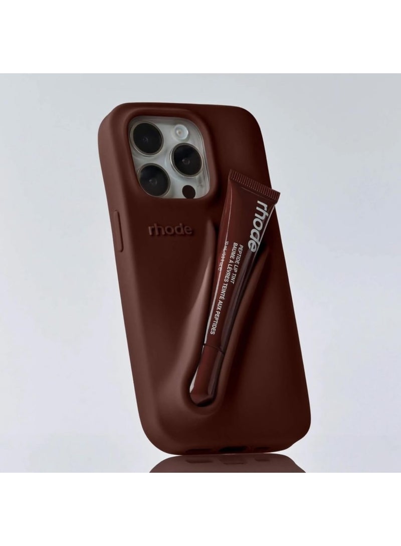 رود جراب هاتف Rhode Iphone 16 Pro مع حامل مرطب الشفاه في العبوة الأصلية، جراب هاتف متعدد الوظائف مع حقيبة سفر أنيقة من السيليكون - Image 1