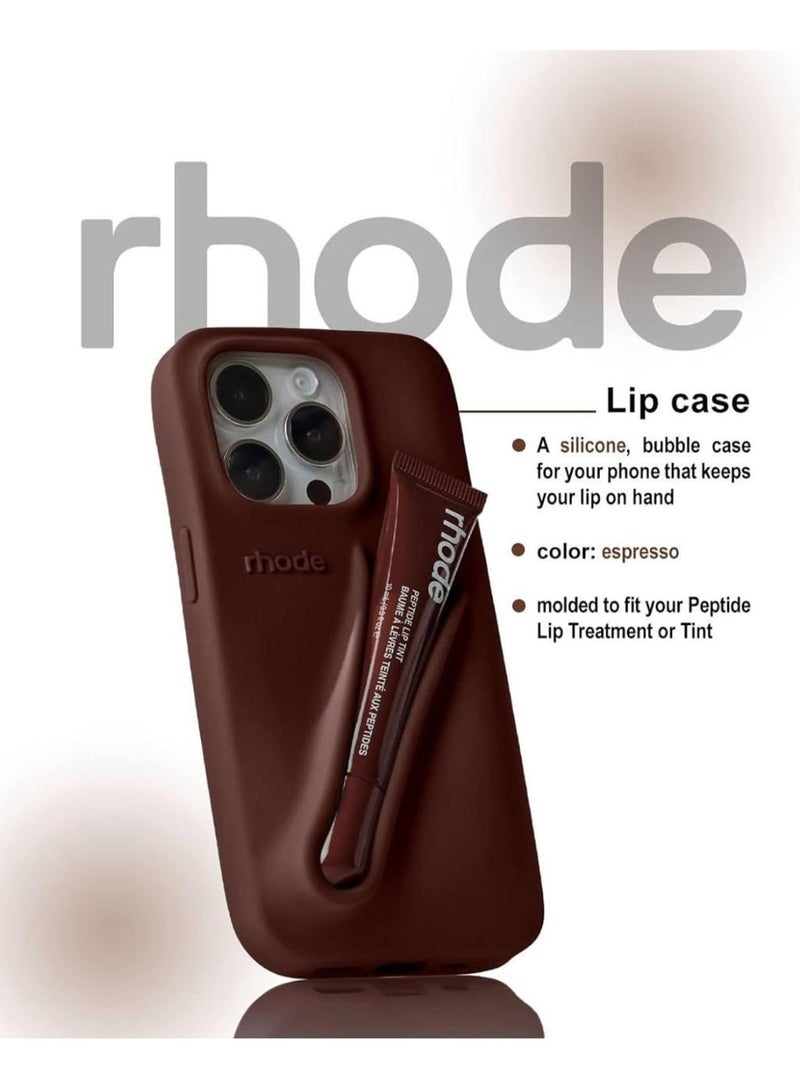 رود جراب هاتف Rhode Iphone 16 Pro مع حامل مرطب الشفاه في العبوة الأصلية، جراب هاتف متعدد الوظائف مع حقيبة سفر أنيقة من السيليكون - Image 3