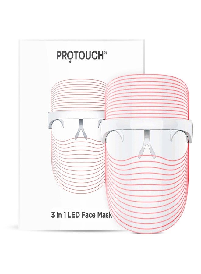 PROTOUCH 3 in 1 LED Face Mask | For Glowing & Clear Skin | Anti Acne & Anti Ageing | Facial at home | For All Skin Type | For Men & Women (unisex) - Image 1