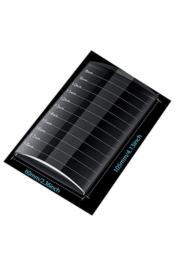 Alluring Curved Glass Lash Tile Strip Lash Organizer Lash Holder Palette Eyelash Extension Tools Supplies (1 Lash Palette) - Image 3