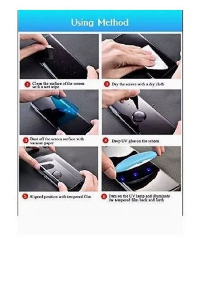 Generic - Galaxy S21 Plus Nano Optics UV Light Curved Glass Screen Protector Full Glue Clear - Image 1